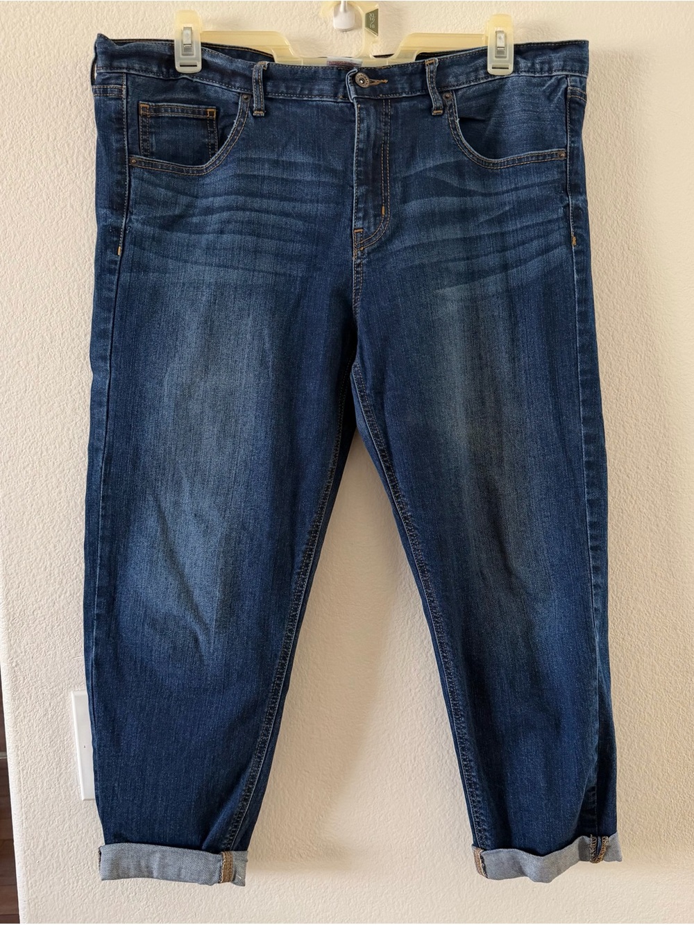 Woman’s Merona Dark Blue Denim Boyfriend Jeans size 16